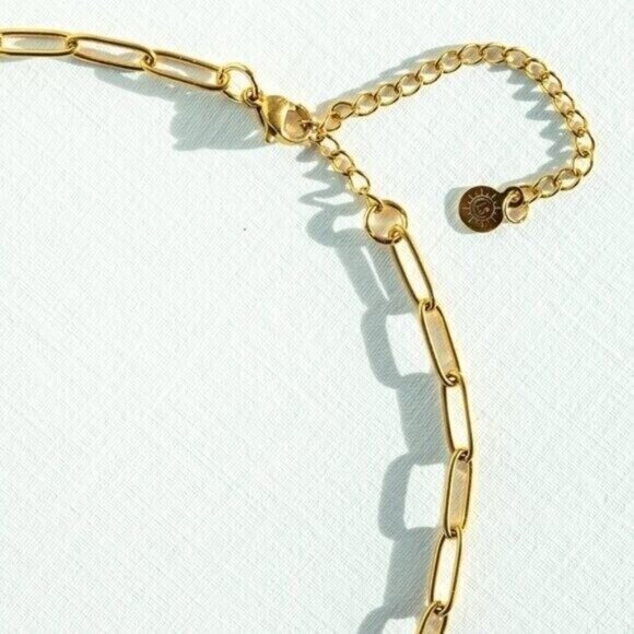 Red Heart Charm Necklace Gold Chain Removable Star Charm Non-Tarnish Gold PRETTY - Picture 6 of 14